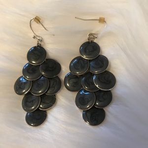 Gray Dangle Earrings